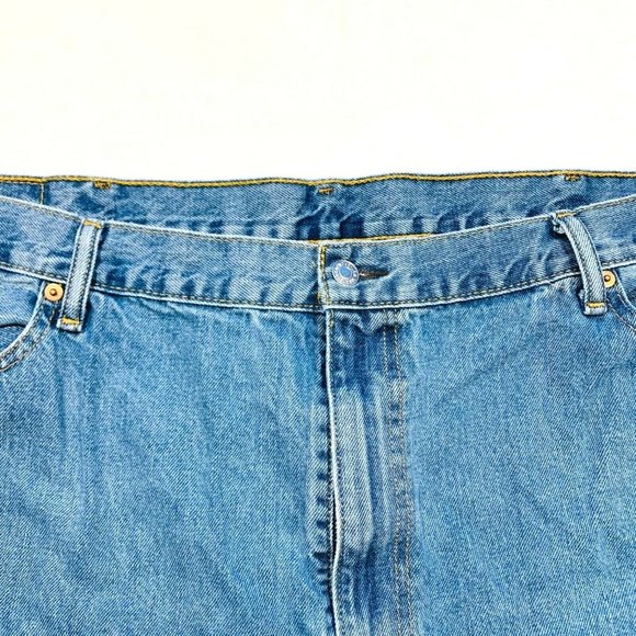 Levi's 505 Regular Fit Straight Leg Jeans Red Tab Medium Wash Denim W48xL30 NWOT - Picture 5 of 12